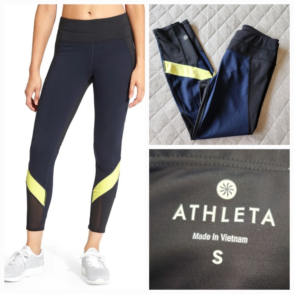 Athleta Colorblock‎ Sonar 7/8 Leggings Small